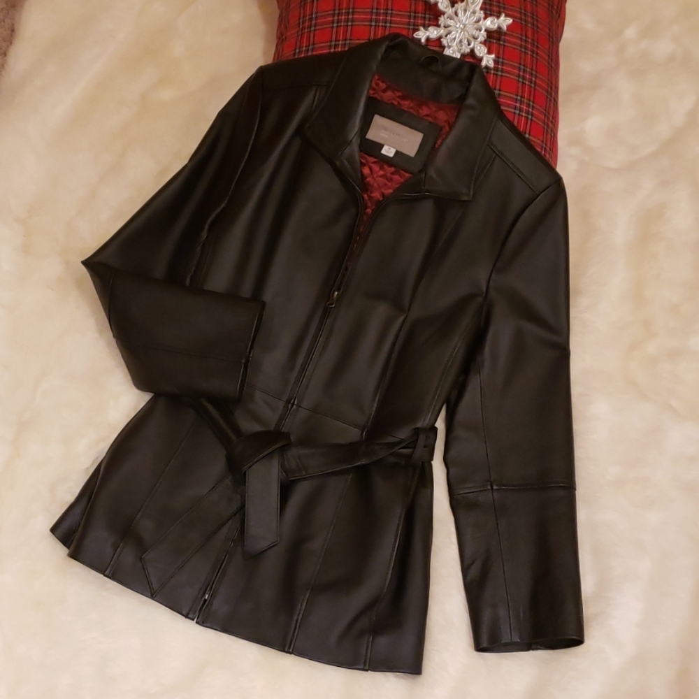 Black Croft & Barrow Leather Jacket